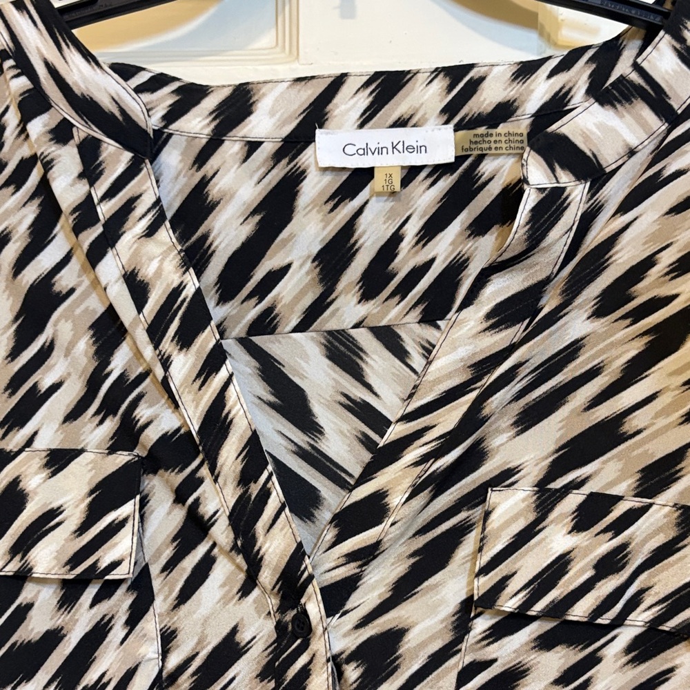 Calvin Klein Animal Print Blouse